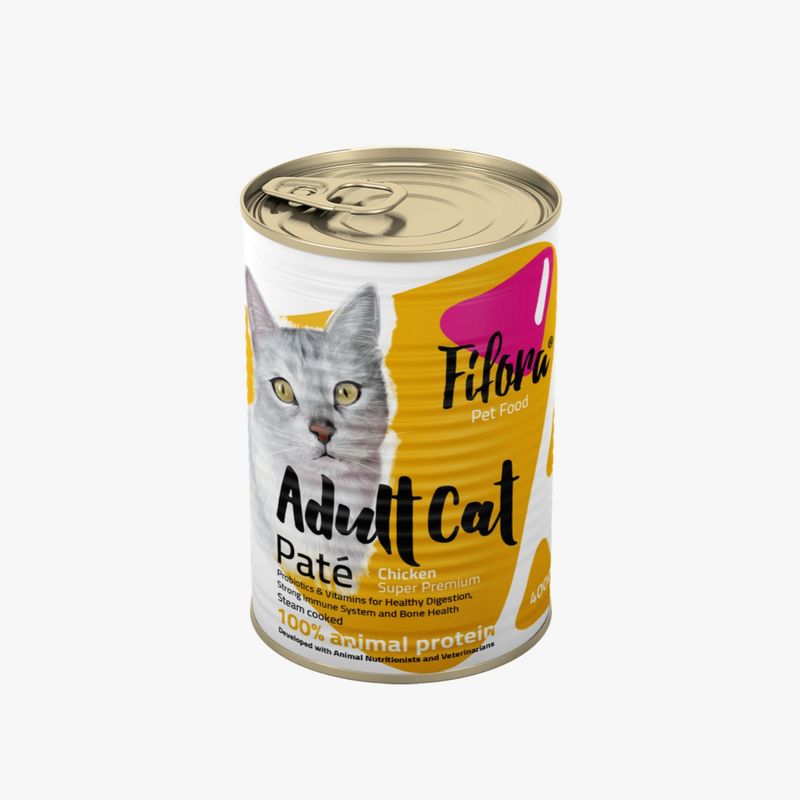 کنسرو غذای گربه فیفورا سوپر پریمیوم مدل adult cat chicken طعم مرغ وزن 400 گرم
